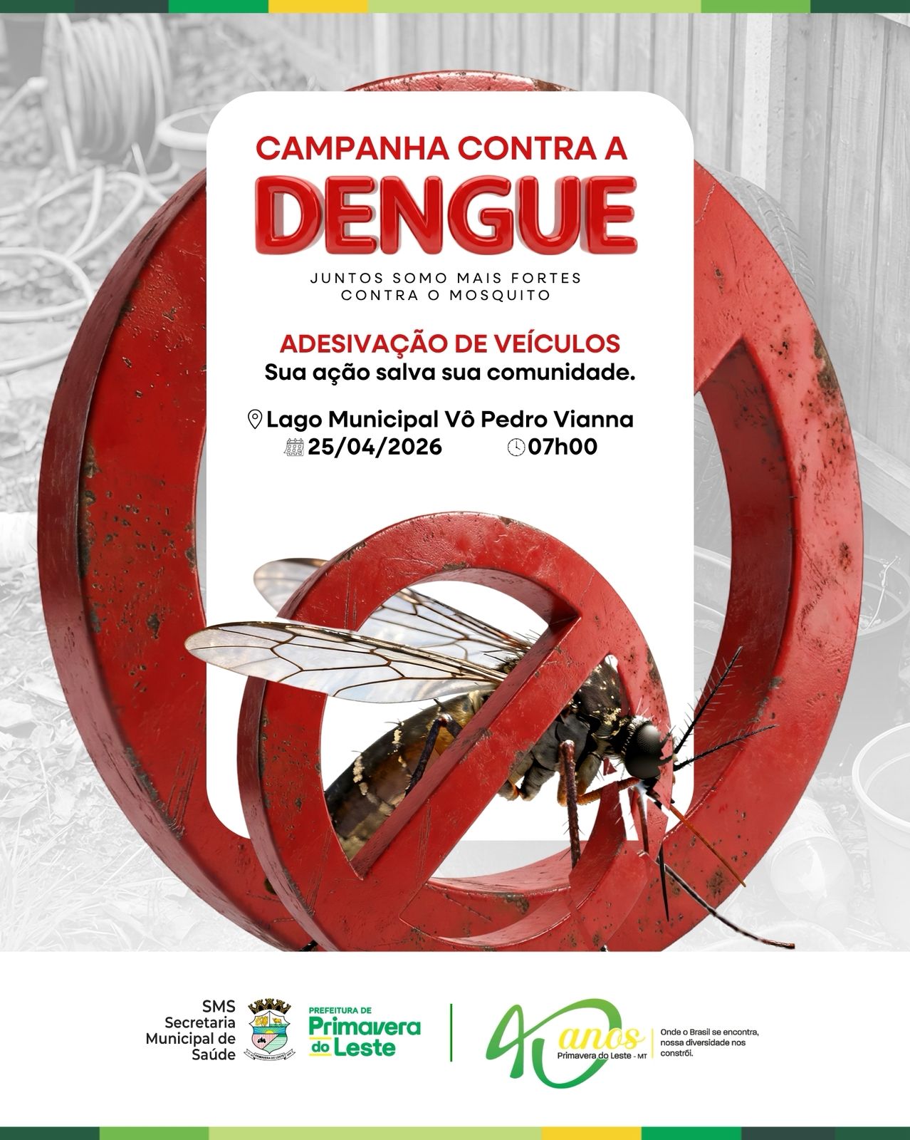 Primavera mobiliza ação contra dengue neste sábado