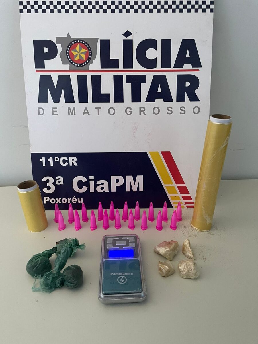 Prisão por tráfico: jovem tenta fugir, mas é capturado com drogas em Poxoréu (MT)