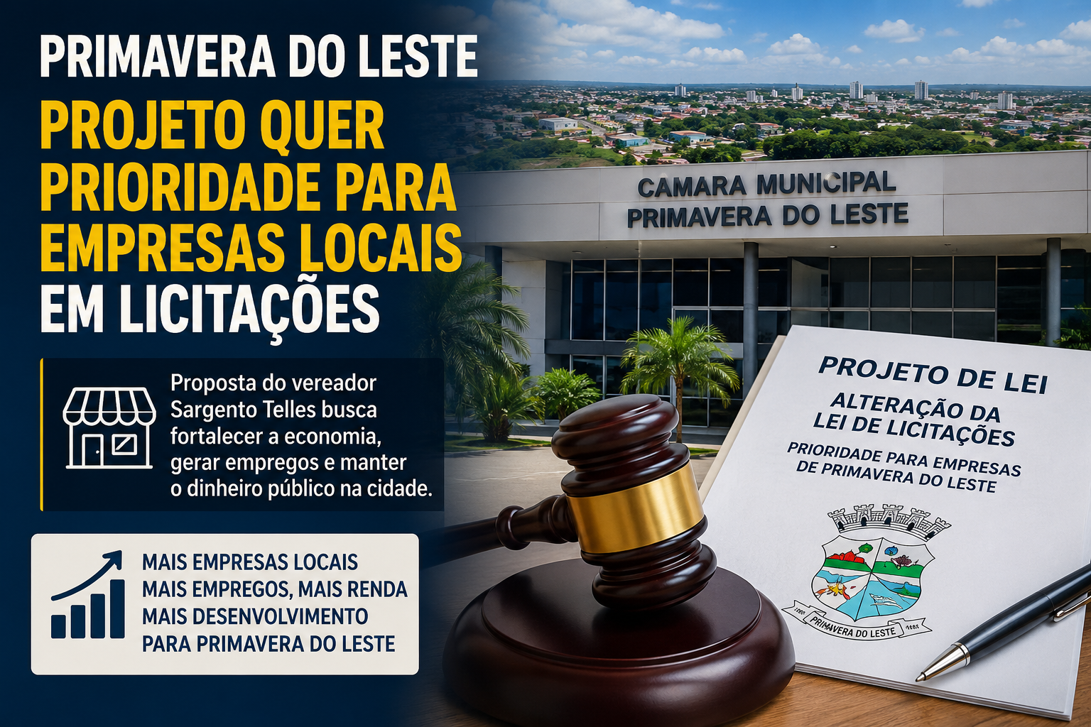 Projeto prioriza empresas locais em Primavera do Leste