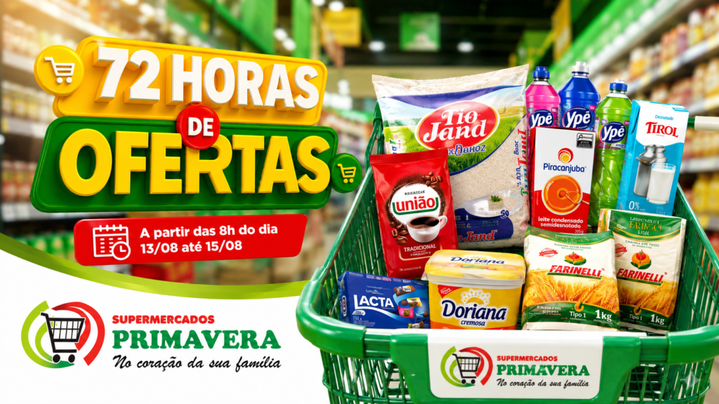 Supermercados Primavera inicia 72h de promoções em Lucas do Rio Verde