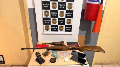 Suspeito de tráfico e porte de armas é preso em Canarana MT