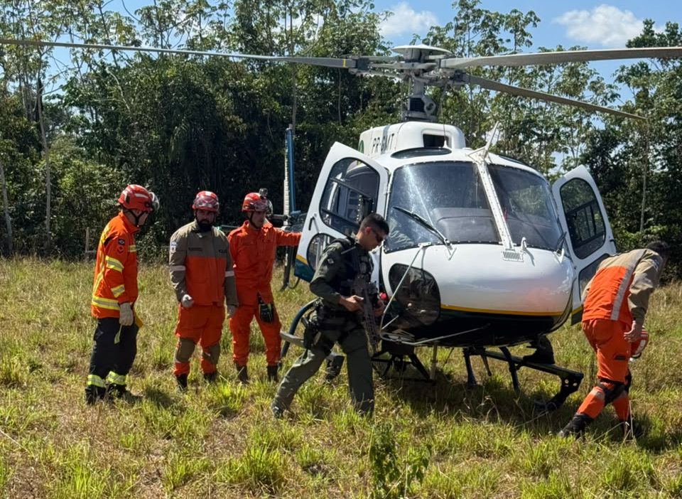 Trabalhador sofre choque elétrico e é resgatado por helicóptero em Sinop