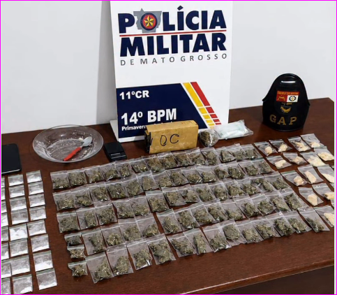 Traficante é preso com drogas em Primavera do Leste