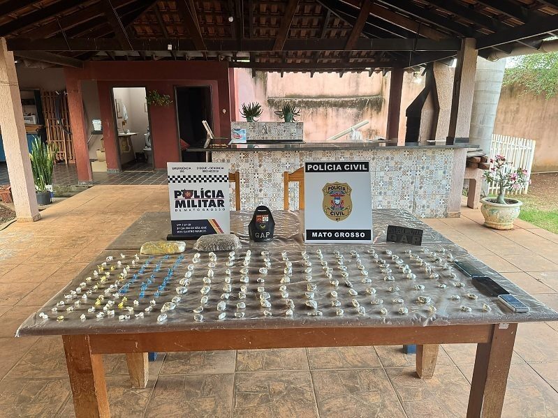Tráfico de drogas resulta em prisões em São José dos Quatro Marcos MT
