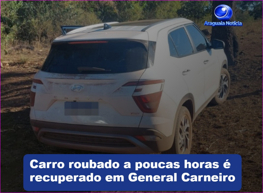 Carro roubado é recuperado em General Carneiro