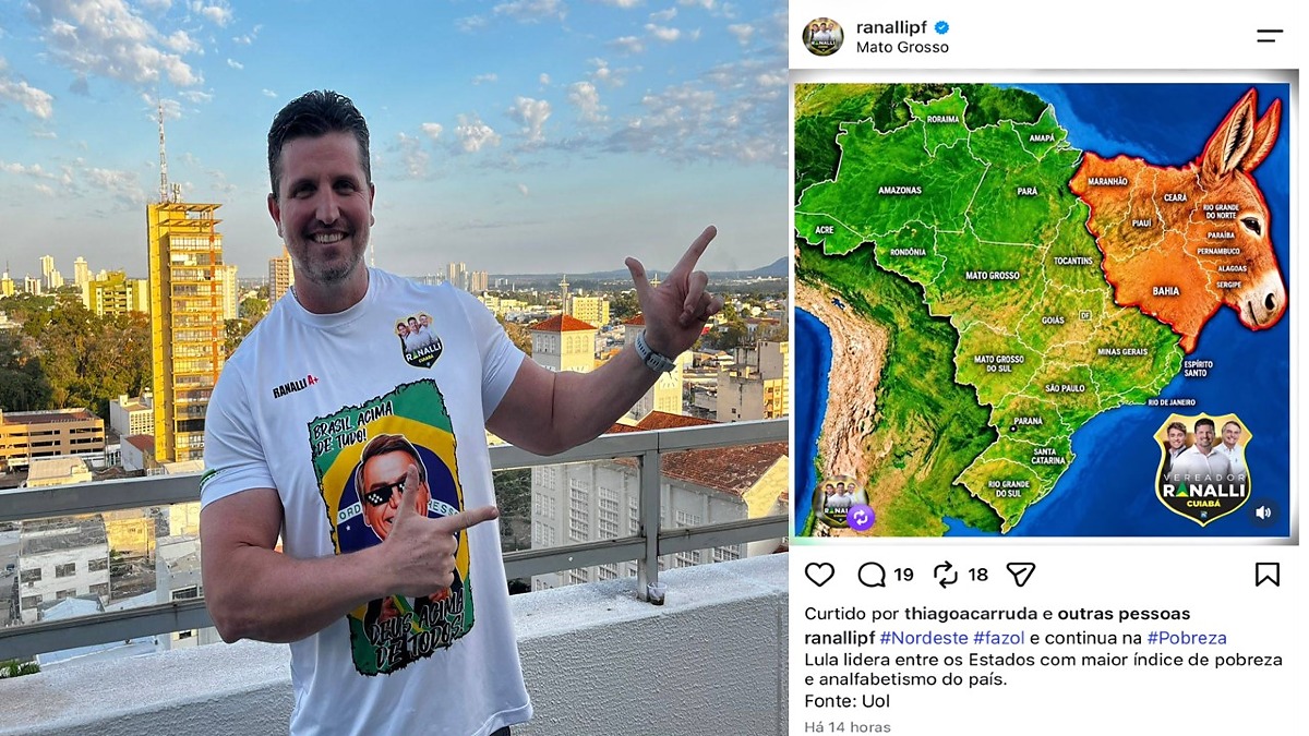 Vereador de Cuiabá ataca nordestinos em rede social após eleições em MT