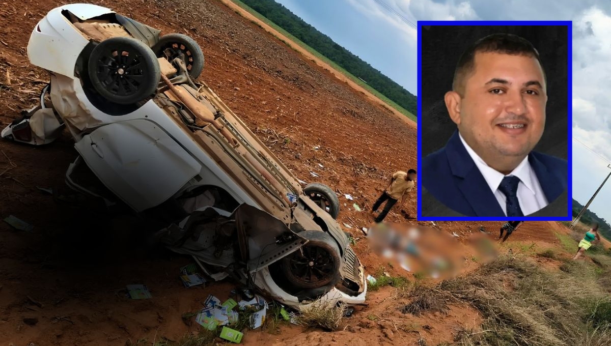 Vereador e duas jovens morrem em capotamento na MT-109 em MT
