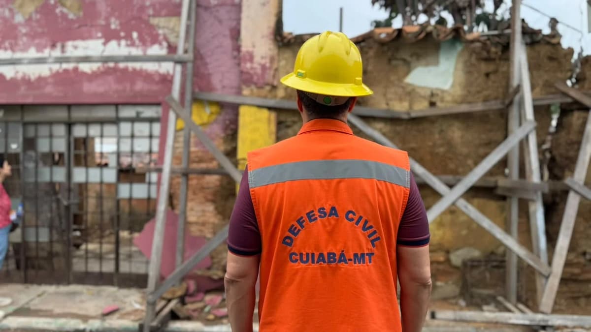 Vistoria no Centro Histórico de Cuiabá aponta risco de desabamento